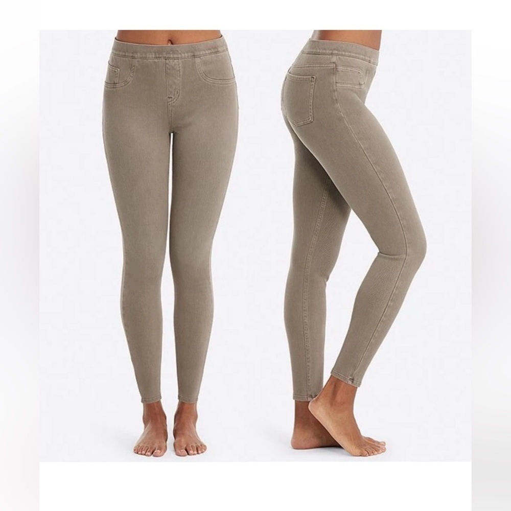 SPANX earthy taupe skinny Jean-ish Ankle leggings size small